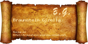 Braunstein Gizella névjegykártya